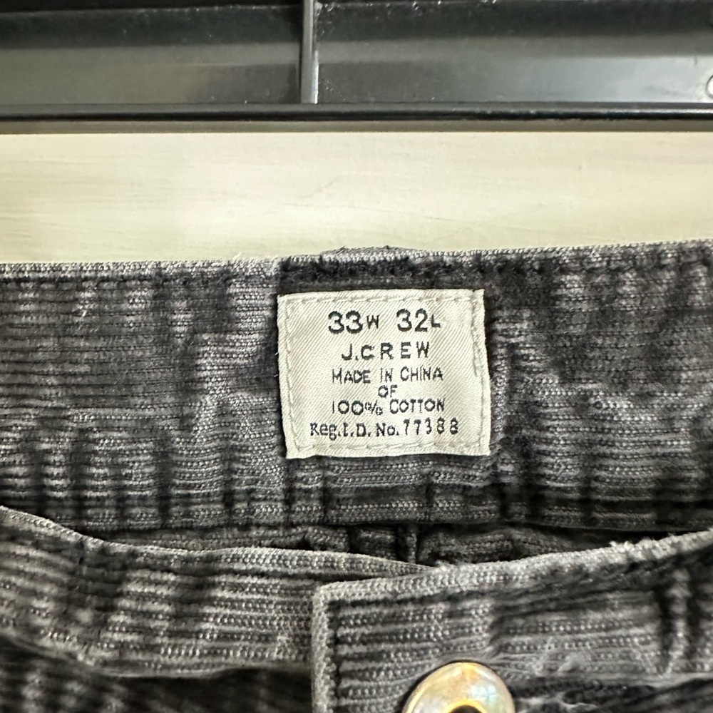 Men's Gray j.Crew corduroy pants - Picture 2 of 3